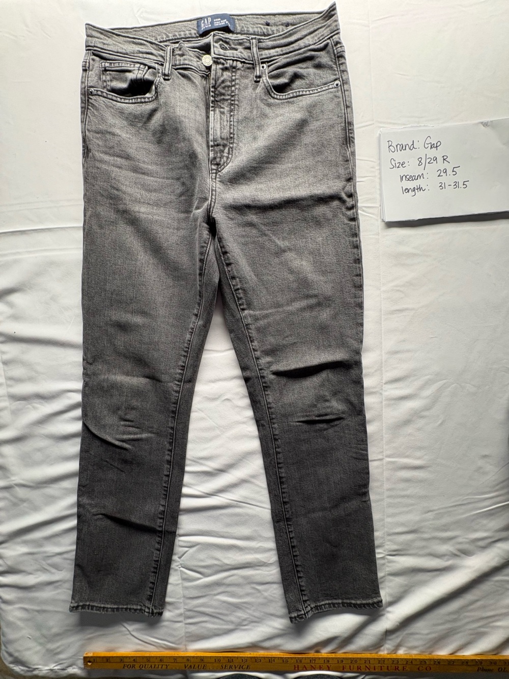 GAP Women's Straight Leg Jeans in Gray